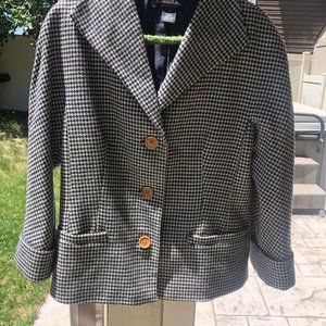 Brooks Brothers Houndstooth Jacket - Size 12
